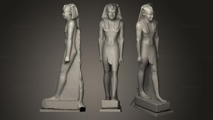 Statues antique and historical (King Ptolemaic, STKA_0874) 3D models for cnc